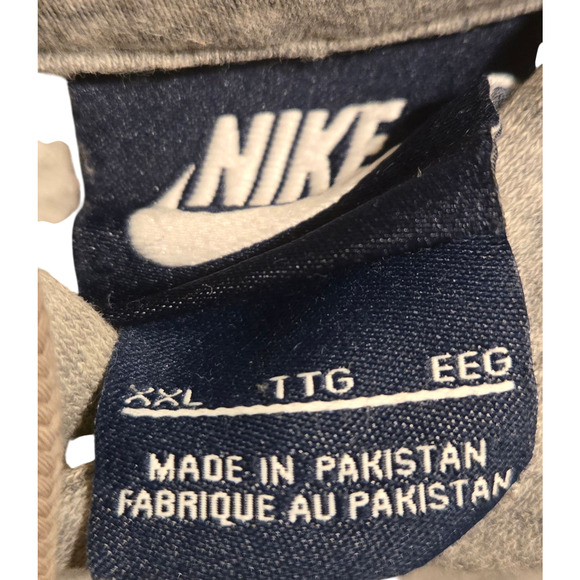 Nike Hoodie Mens 2XL Gray Swoosh Pullover Drawstring Kangaroo Pocket Athletic - Picture 2 of 3